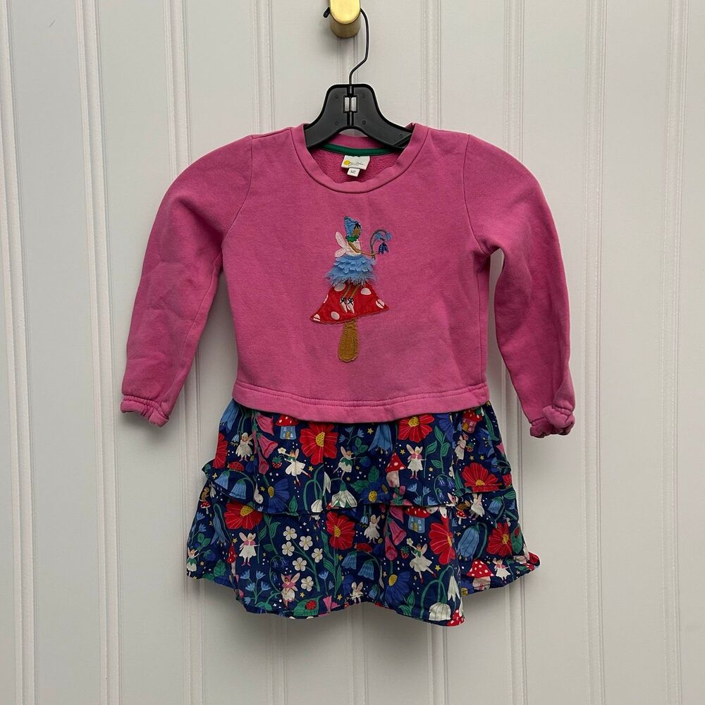 Mini Boden Kids' Appliqué Hotchpotch Dress fairy-appliqué sweatshirt 5-6 Years